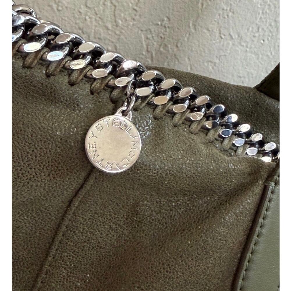Stella McCartney Falabela Shaggy Deer Tote Olive Green - Picture 3 of 11